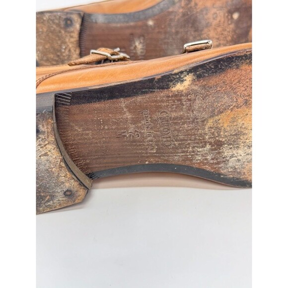 Massimo Matteo Mens Shoes Brown Leather Double Monk Strap Loafer Cap Toe US 12 M - Picture 11 of 12